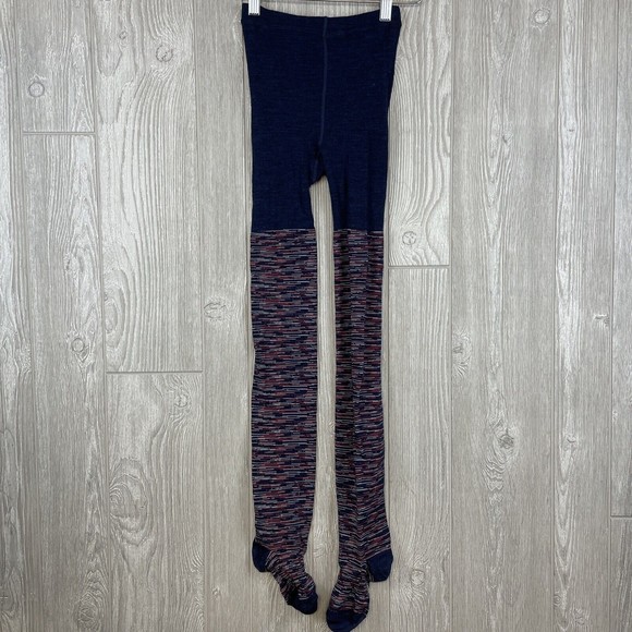 Smartwool Accessories - SMARTWOOL Smart Wool Red White Blue Lines Thick Knit Pull On Tights Womens Small